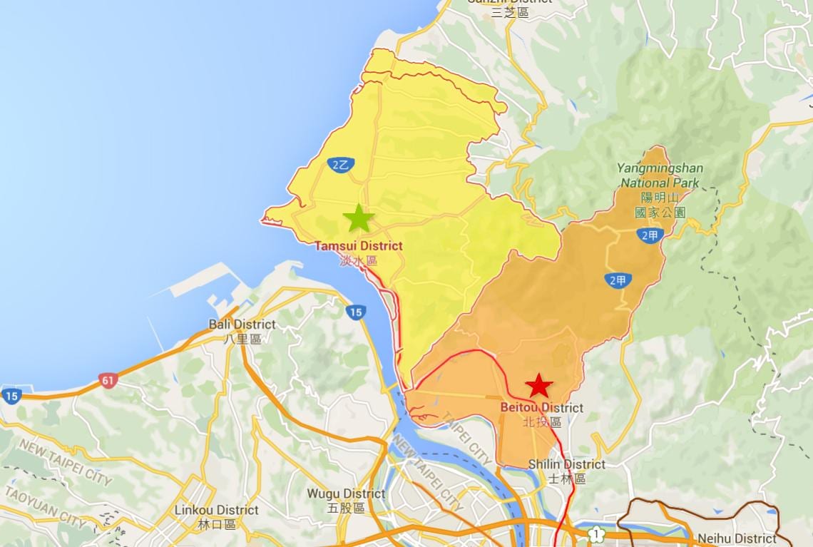خريطة tamsui