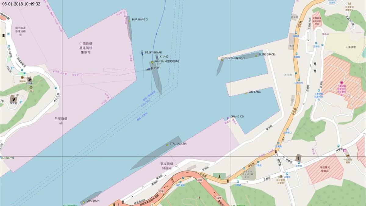 خريطة كيلونغ ميناء