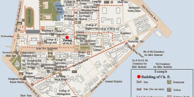 جامعة تايوان الوطنية خريطة الحرم الجامعي